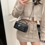 Box Square Handbag Purse for Women Chain Designer Crossbody Shoulder Bag Mini Top-Handle Pouch - Image 5