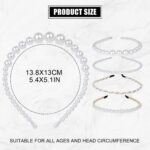 Shining Diva Fashion 4 Pcs Headbands Stylish Pearl Hairbands Hair Accessories Hair Bands for Women Girls (14967hb) - Image 6