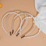 Shining Diva Fashion 4 Pcs Headbands Stylish Pearl Hairbands Hair Accessories Hair Bands for Women Girls (14967hb) - Image 7