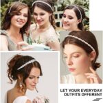 Shining Diva Fashion 4 Pcs Headbands Stylish Pearl Hairbands Hair Accessories Hair Bands for Women Girls (14967hb) - Image 9