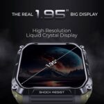 Promate Smart Watch, Rugged Bluetooth 5.1 Fitness Tracker with 1.95” TFT Display, 12 Day Battery Life, 100 Watch Faces, 100 Sports Modes and IP67 Water Resistance XWatch-S19 Midnight Green - Image 3