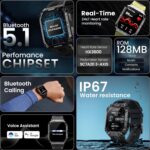 Promate Smart Watch, Rugged Bluetooth 5.1 Fitness Tracker with 1.95” TFT Display, 12 Day Battery Life, 100 Watch Faces, 100 Sports Modes and IP67 Water Resistance XWatch-S19 Midnight Green - Image 6
