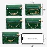 6/12 Pcs Travel Jewelry Organizer Pouches - Velvet Jewelry Bags with Clear Zipper Pockets, Anti-Tarnish Jewelry Storage for Necklaces, Rings, Earrings - Perfect for Women's Travel Gifts (6, Green) - Image 4