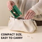 6/12 Pcs Travel Jewelry Organizer Pouches - Velvet Jewelry Bags with Clear Zipper Pockets, Anti-Tarnish Jewelry Storage for Necklaces, Rings, Earrings - Perfect for Women's Travel Gifts (6, Green) - Image 5