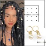 NALACAL Gold Pearl Braid Clips Dreadlock Accessories Wedding Hair Pins Crystal Rhinestone Pearls Hair Jewelry for Women Cuffs Charms Rings Shiny Hair Accessories (50PCS) - Image 3