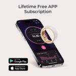 femometer Smart Ring Gen2 Ceramic | Sleep, Heart Rate & Cycle Monitoring with Free Subscription | Women's Health & Fertility Tracker with BBT Technology | Size Before You Buy - Size 8 - Image 4