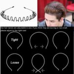 WantGor Metal Headbands, 2 Pack Fashion Unisex Black Hairband Spring Wave Non Slip Sports Headwear Hair Hoop Hair Accessories (2 Pack) - Image 5
