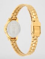 White Dial Golden Stainless Steel Strap Watch - Image 3