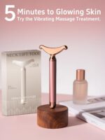 Electric Facial Massager & Neck Lifter, Lymphatic Drainage Depuffer, Jawline Sculpting, Skin Firming, Under-Eye Care, Soothing Vibration, Pairs with Serum, Ergonomic Metal Body, at-Home Spa Results - Image 6