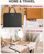 BAGSMART Travel Jewelry Organizer Case Portable Jewelry Roll Bag Tangle-free Necklace Storage, Foldable Transparent Pockets for Earrings, Rings, Bracelet, Travel Essentials, Black Large - Image 7