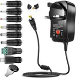 30W Universal AC/DC Adapter Switch Power Supply, Universal AC Power Adapter With 8 Optional Adapter Plugs, Suitable For 3V 4.5V 5V 6V 7.5V 9V 12V Household Electronic Products And LED Strips - Image 2