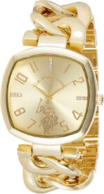ACCUTIME U.S. POLO ASSN. Women's Quartz Watch, Analog Display and Gold Plated Strap USC40250 - Image 2