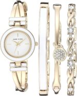 Anne Klein Women's Bangle Watch and Premium Crystal Accented Bracelet Set - Image 2