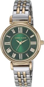 Anne Klein Women's Quartz Watch with Analog Display and Two Tone Stainless Steel Strap AK2159GNTT, One Size - Image 2