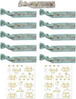 BARRU Bride Accessories Set, 11pcs Braut Wedding Bracelets for Women and 2 Stickers Bride Tribe Tattoos, Gadgets Bachelorette Party, Bride to be Bachelorette Party Decoration, Bracelets - Image 2