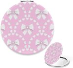 Cartoon Girly Small Mirror, 1X/2X Round Handbag Mirror Compact, Holiday Essentials Pu Leather Portable Small Mirrors, Travel Compact Mirrors, Gadgets for Women, Travel Gifts for Women - Image 2