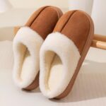 Comfortable House Slippers, Warm Plush Lined Home Shoes, Winter Anti Slip Sole Cozy Indoor Footwear for Women - Image 2