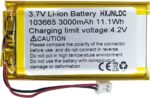 DC 3.7V 3000mAh 103665 Rechargeable Lithium Polymer Battery, Suitable for DIY 3.7-5V Electronic Products with Built-in 2-Wire Battery Replacement and LED Lights - Image 2