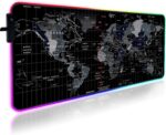 EXCOVIP Extended RGB Mouse Pad Mat, 14 Modes Large Office Table Desk Mat 800x300mm Gaming Lighting Led Mousepad for PC Computer Keyboard Anti-Slip (RGB World) 8424 - Image 2