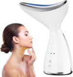 Face & Neck Massager | White LED Red-Light-Therapy-for-Face and Neck, Red Light Therapy Wand, 3 Color Led Face Neck Massager for Skin Care - Image 2