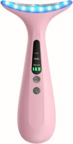 Facial and Neck Massager for Face, Neck - Skin Lifting & Firming - Wrinkle & Dark Circle Reducer - at Home Skin Care Face Sculpting Tool and Neck Massager-Sugar Pink - Image 2
