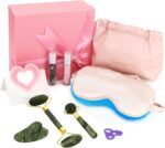 Gifts for Teenage Girls, Skincare Gift Tool Set for Teen Girls Ages 10 11 12 13 14 15 16 18,Tween Girl Gift Basket Stuffers,Daughter,Girlfriend,Women Birthday Gifts,Eye Mask,Jade Roller,Gua Sha - Image 2
