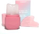 Ice Roller and Gua Sha Set for Face, Eyes and Neck - Skin Care Beauty Tools to Brighten Skin and Enhance Natural Glow (Pink) - Image 2
