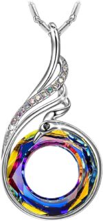 Kate Lynn Woman's ❤️Nirvana of Phoenix❤️ Swarovski Crystals Pendant Necklace Chain Length 18.0"+2.0" Extender with Gift Box, Soft Cloth - Image 2