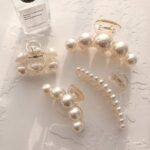 Pearl Hair Clips for Women Girl, Large Small Hair Claw Clip Strong Hold,Big Banana Jaw Clip Barrettes Nonslip,Birthday Christmas New Year Gift for Thick Thin Curly Hair(4 Size) - Image 2