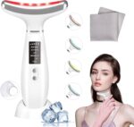 Red Light Therapy for Face and Neck, Facial Skin Care Tools, Micro-Current Vibration Facial Cold and Hot Service, Red and Blue LED Light, 4 Color LED Facial Light Therapy Device for Skin Care at Home - Image 2