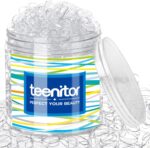 Teenitor Clear Elastic Hair Bands, 2000pcs Mini Hair Rubber Bands with a Box, Soft Hair Elastics Ties Bands 2mm in Width and 30mm in Length - Image 2