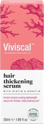 Viviscal Advanced Hair Thickening Leave-in Serum with Keratin, Biotin & Marine Collagen Prevents Frizz, Strengthens Strands & Adds Shine Instant Lightweight, Thicker & Fuller-Looking Hair, 50ml - Image 2