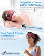 MUSICOZY Sleep Headphones Wireless Bluetooth 5.2 Headband, Music Sports Sleeping Headband Headphones Earbuds Earphones for Women Girls Mom Workout Running Jogging Yoga Cool Gadgets Unique Gifts - Image 3