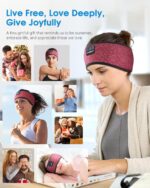 MUSICOZY Sleep Headphones Wireless Bluetooth 5.2 Headband, Music Sports Sleeping Headband Headphones Earbuds Earphones for Women Girls Mom Workout Running Jogging Yoga Cool Gadgets Unique Gifts - Image 5