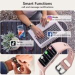 FITVII FINO 2 Slim Fitness Tracker, Smart Watch with Blood Pressure, Blood Oxygen, 24/7 Heart Rate & Sleep Monitor, IP68 Waterproof Health Activity Trackers with Calories Step Counter for Women Men - Image 6