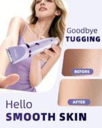 Ufree Women's Bikini Trimmer, Electric Razor for Pubic, Leg, Face & Body Hair, Wireless, Waterproof, 3 Interchangeable Heads, Purple - Image 4