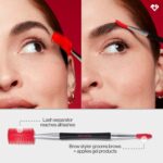 Revlon Lash & Brow Styling Tool, Dual Ended Eyelash Separator & Eyebrow Brush Spoolie, Works with Mascara & Brow Makeup, 1 count - Image 4
