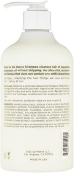 Hairitage Down to the Basics Fragrance-free Shampoo Formulated with Chamomile + Sunflower Seed Oil - Ultra-Mild + Moisture Rich - For Sensitive Scalps - No Artificial Perfumes, 13 oz - Image 3