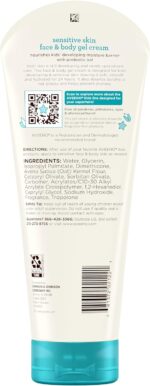 Aveeno Baby Sensitive Skin Face & Body Gel Cream for Kids with Prebiotic Oat, Clinically Proven 24 Hour Hydration for Soft Skin, Quick Drying and Lightweight, Hypoallergenic, 8 oz - Image 9