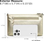 befen Women's Genuine Leather Wristlet Clutch Phone Wallet, Small Crossbody Purse Bag with Card Slots - Image 4