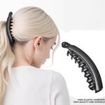 2-Pack Banana Hair Clips for Women - Tortoise Shell Pattern Claw Clips, Non-Slip Combs for Thick Hair, Sturdy Hair Accessories - Image 3