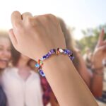 Women Personality Colorful Crystal Beaded Stretch Bracelet Jewelry Gift Smart Watch - Image 3