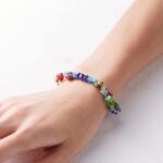 Women Personality Colorful Crystal Beaded Stretch Bracelet Jewelry Gift Smart Watch - Image 6