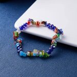 Women Personality Colorful Crystal Beaded Stretch Bracelet Jewelry Gift Smart Watch - Image 7