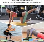 Booty Bands Set, Resistance Bands for Working Out, Exercise Bands for Women Legs and Butt, Whole-Body Fitness, Stretching, Women & Men Yoga Starter Set - Image 4
