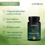 Ambrosial Ashwagandha Capsules 500mg per Capsule | High Strength Ashwagandha Root Powder| Herbal Supplement with Immunity Support | Non-GMO & Gluten Free (Pack of 1) - Image 9