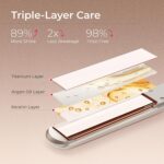 TYMO Flat Iron Hair Straightener - Titanium Hair Straighteners for Women, 1 Inch Professional Travel Flat Iron, Portable Straightener and Curlers with 10s Heat Up, 32 Temp, Dual Voltage & LED Display - Image 4