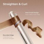 TYMO Flat Iron Hair Straightener - Titanium Hair Straighteners for Women, 1 Inch Professional Travel Flat Iron, Portable Straightener and Curlers with 10s Heat Up, 32 Temp, Dual Voltage & LED Display - Image 6