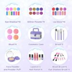 PERRYHOME Girl Kids Makeup Kit, 35 Pieces, 3-12 Year Old (Purple) - Image 3
