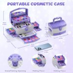 PERRYHOME Girl Kids Makeup Kit, 35 Pieces, 3-12 Year Old (Purple) - Image 7